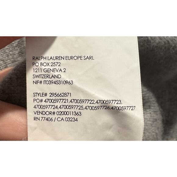 French Connection Gray Cashmere Pullover Sweater Diagonal Buttons Simisola READ - Picture 8 of 9